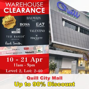 Stock Up & Save Big! Warehouse Sale Up to 90% Off at Quill City Mall (10-21 Apr 2024)