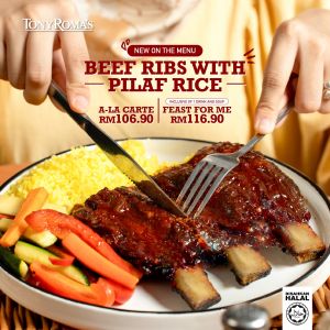 Tony Roma's Beef Ribs With Pilaf Rice! Melt-in-Your-Mouth Goodness