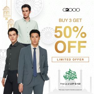 G2000 Buy 3 Get 50% OFF Promotion at Design Village Penang (until 14 Apr 2024)