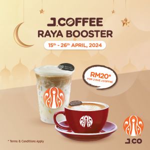 JCO Raya Promotion: J.Coffee 2 for RM20 (15-26 Apr 2024)