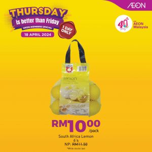 AEON Thursday is Better Than Friday Promotion (18 Apr 2024)