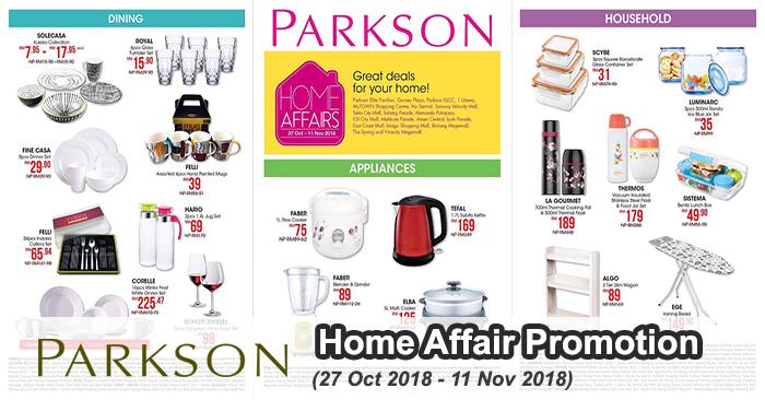 Parkson Home Affair Promotion (27 October 2018 - 11 November 2018)