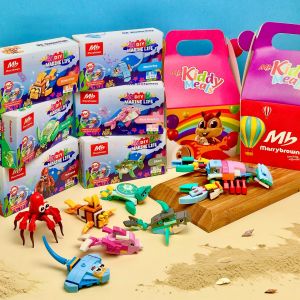 Dive into Fun! Free Marine Life Blocks with Marrybrown Kiddy Meals (Build a Giant Lobster!)