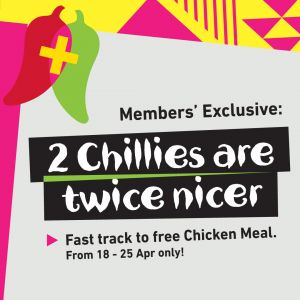 Nando's Members 2x Chillies Promotion (18-25 Apr 2024)
