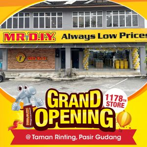 MR.DIY Taman Rinting, Pasir Gudang Grand Opening Promotion (26-28 Apr 2024)