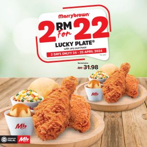 Grab the Marrybrown Lucky Plate 2 for RM22 Deal on April 24-25, 2024 - Limited Offer!
