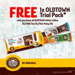 Get a FREE OLDTOWN White Coffee Trial Pack at Participating Stores - Limited Offer!