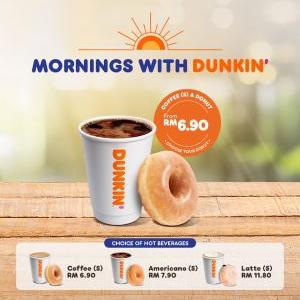 Start Your Morning Right with Dunkin' Breakfast Savers - Deals from RM6.90!