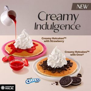 Try McDonald's New Creamy Hotcakes: Choose Strawberry or Oreo Toppings!