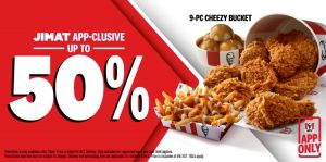 Feast for Less: KFC’s Jimat App-clusive Promotion Offers Up to 50% Off!