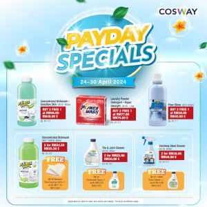 Shop Cosway's Payday Sale: Special Deals on Household Essentials (April 24-30, 2024)