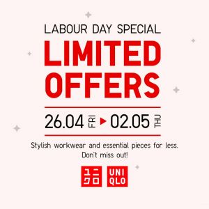 UNIQLO Labour Day Sale: Exclusive Limited-Time Offers (April 26 - May 2, 2024)
