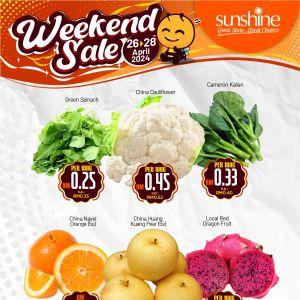 Sunshine Weekend Promotion (26-28 April 2024) - Massive Discounts on Your Favorites!
