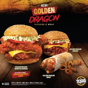Spice Up Your Meal with Texas Chicken’s New Golden Dragon Burgers & Wrap!