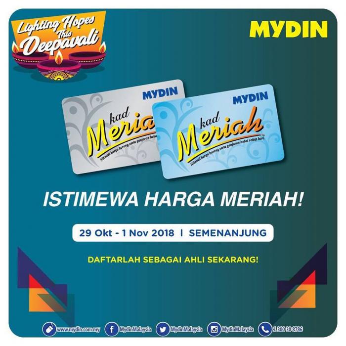 MYDIN Meriah Member Promotion (29 October 2018 - 1 November 2018)