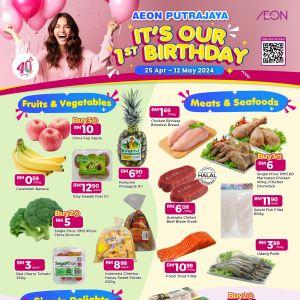 AEON Putrajaya 1st Anniversary Sale (25 April - 12 May 2024) - Celebrate with Great Deals!