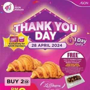 AEON Thank You Day Sale (28 April 2024) - Unmissable Deals on Meals and Apparel!