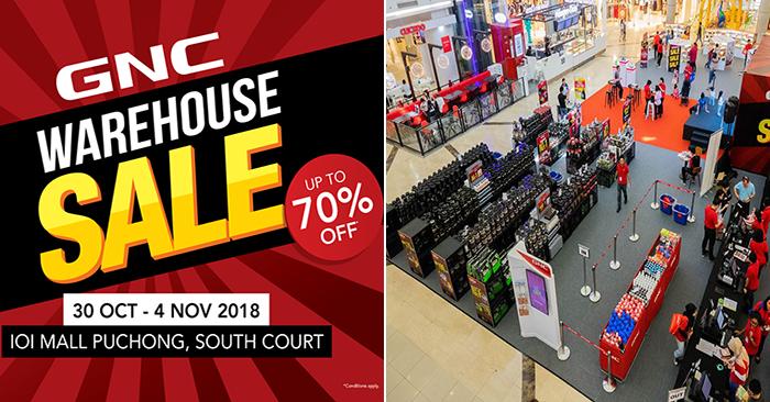GNC Warehouse Sale Discount Up To 70% (30 October 2018 - 4 November 2018)