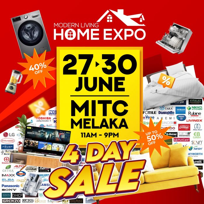 Modern Living Home Expo at MITC Melaka Big Savings from 2730 June 2024