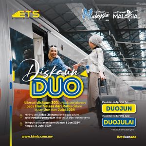Enjoy 30% Off KTM ETS Tickets on Tuesdays and Wednesdays in June & July 2024