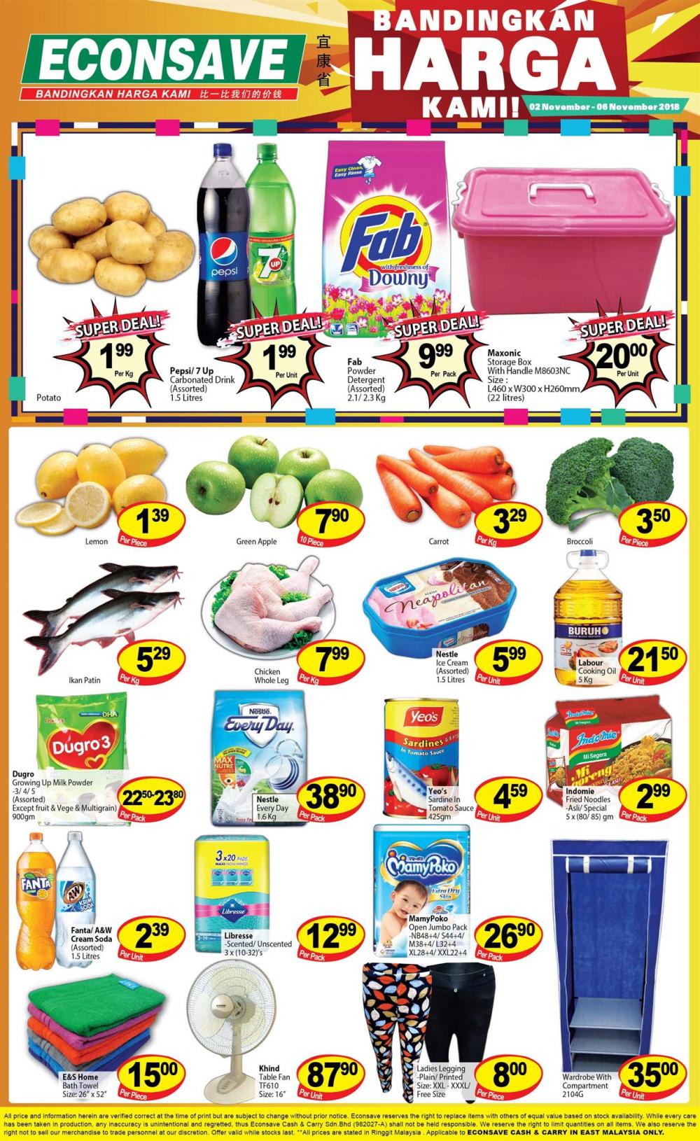 Econsave Weekend Promotion at East Malaysia (2 November 2018 - 6 November 2018)