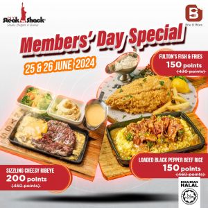 NY Steak Shack Members Day Promotion: Exclusive Deals on Ribeye, Fish & Fries, and Beef Rice (25-26 June 2024)