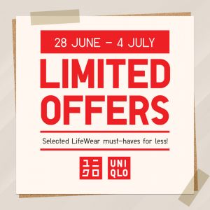 UNIQLO Limited Offers: Amazing Discounts on LifeWear from 28 June - 4 July 2024