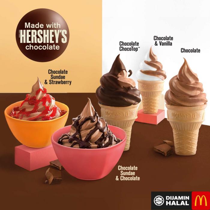 McDonald's Hershey's Chocolate Desserts