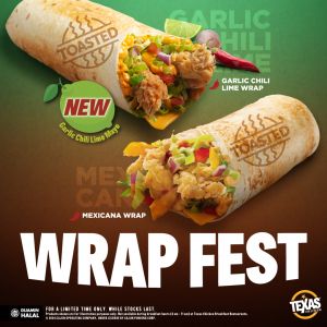 Texas Chicken Wrap Fest: Try Our New Garlic Chili Lime Wrap & Tenders!