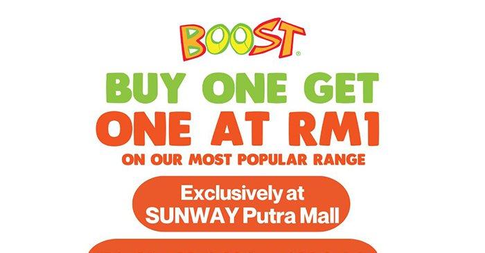Boost Juice Sunway Putra Mall Grand Opening: Buy 1 Get 1 RM1 Promotion!