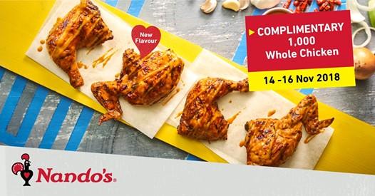 Nando's FREE 1000 Whole Chicken (first come first serve)