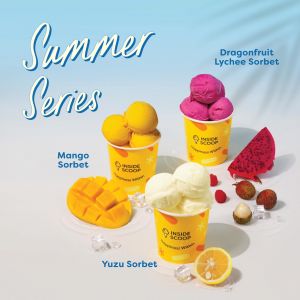 Beat the Heat with Inside Scoop's Summer Series Sorbets – Dragonfruit Lychee, Yuzu, and Mango!