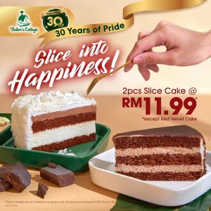 Baker's Cottage Promotion: Enjoy 2 Slices of Cake for Only RM11.99
