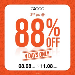 G2000 8.8 Sale: 2nd pc for 88% OFF (8-11 August 2024)