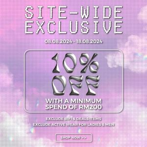 Padini Online Promotion: 10% Off Sitewide with RM200 Spend (8-18 August 2024)