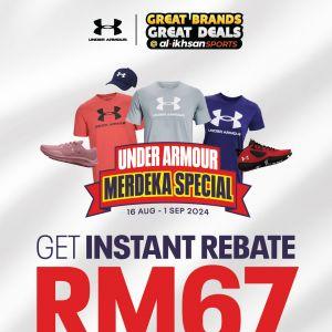 Al-Ikhsan Under Armour Merdeka Sale: Get RM67 Rebate with RM300 Spend (16 August - 1 September 2024)