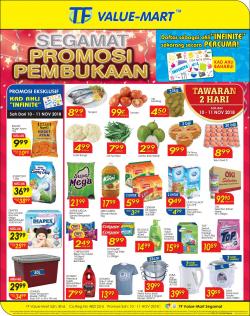 TF Value-Mart Segamat Opening Promotion (10 November 2018 - 11 November 2018)