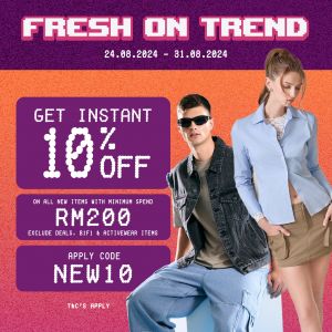 Padini Online Sale: Get 10% Off on New Items (24-31 August 2024)