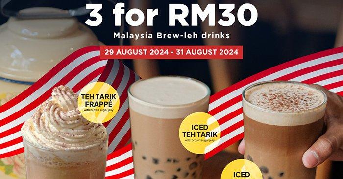 San Francisco Coffee Merdeka Promotion: 3 Brew-leh Drinks for RM30 (29-31 August 2024)