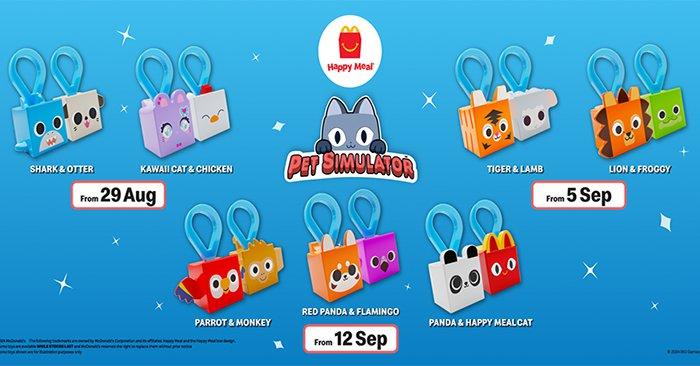 McDonald's Happy Meal Promotion: FREE Pet Simulator 2024 (29 August - 18 September 2024)
