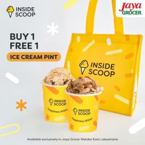 Inside Scoop Opening Promotion at Jaya Grocer Kota Laksamana: Buy 1 Free 1 Ice Cream (31 Aug - 1 Sep 2024)