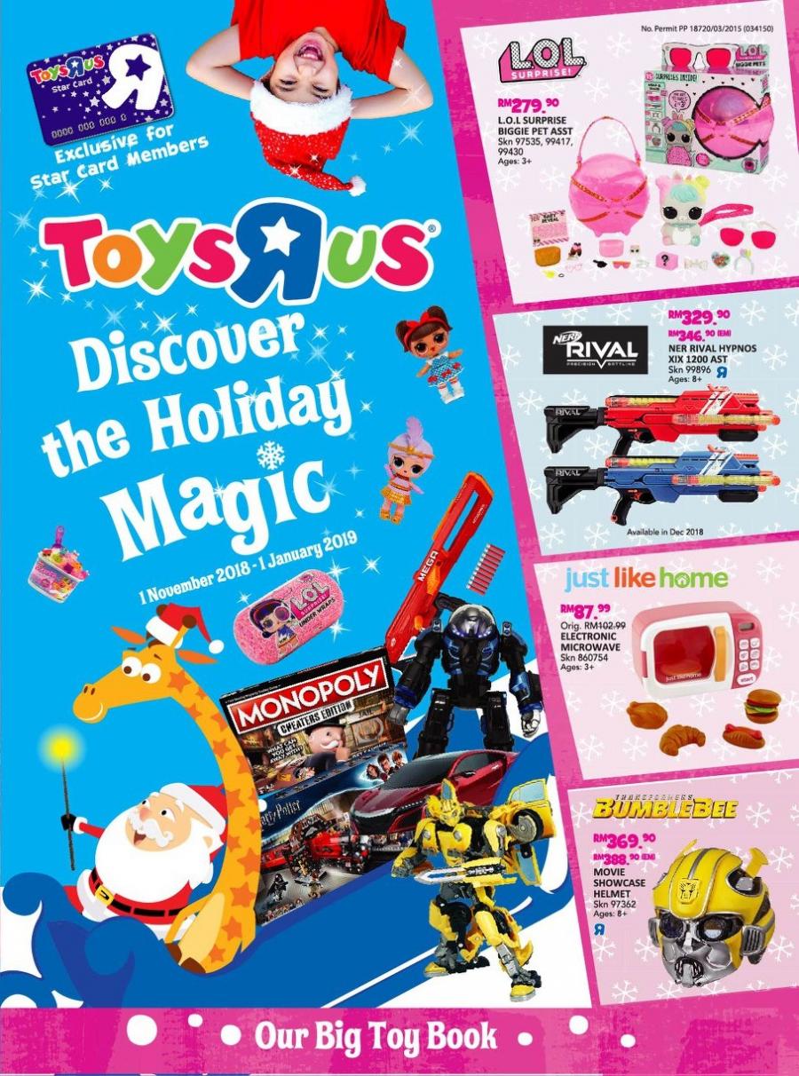 Toys R Us Promotion Catalogue (1 November 2018 - 1 January 2019)