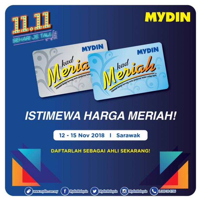 MYDIN Meriah Member Promotion at Sarawak (12 November 2018 - 15 November 2018)
