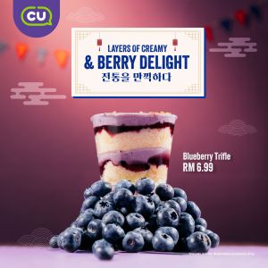 Indulge in CU’s Blueberry Trifle for RM6.99 – A Fruity and Creamy Delight!
