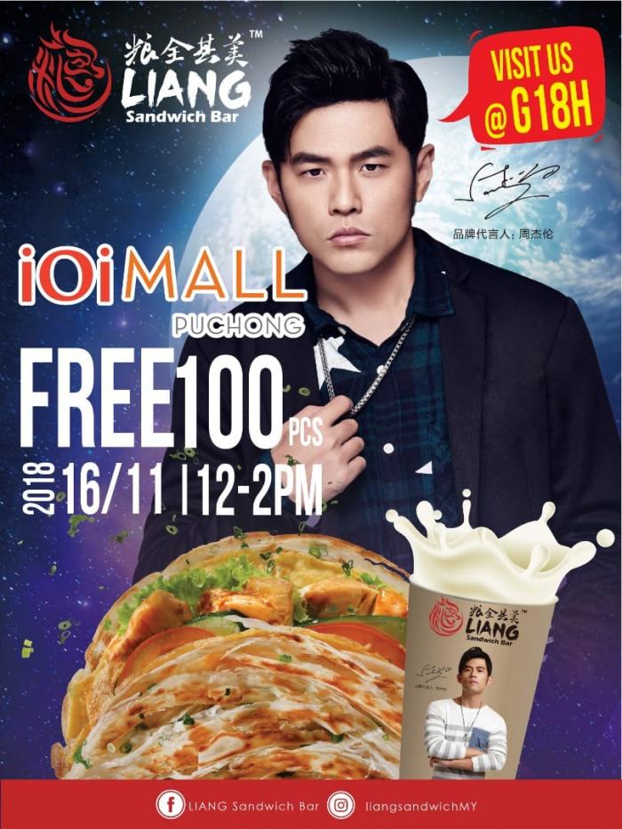 LIANG Sandwich Bar Opening Promotion FREE 100pcs Sandwich at IOI Mall Puchong (16 November 2018)