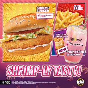 Texas Chicken Shrimp Burger: Crispy & Juicy Seafood Delight Now Available!