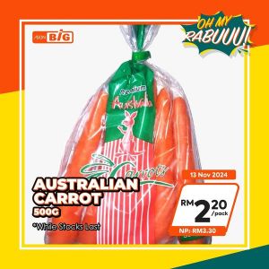 AEON BiG Wednesday Promotion: Save on Carrots & Pasta (13 November 2024)