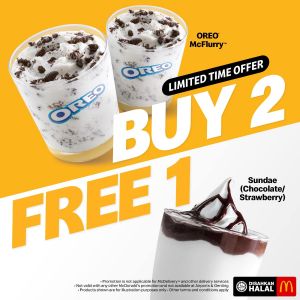 McDonald’s Buy 2 OREO McFlurries & Get 1 Sundae FREE: Limited Time Offer