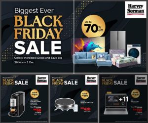 Harvey Norman Black Friday Sale 2024: Up to 70% OFF on Your Favorite Items (26 Nov - 2 Dec 2024)