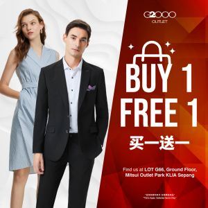 G2000 Black Friday Sale at Mitsui Outlet Park - Buy 1 Free 1 (28 Nov - 11 Dec 2024)